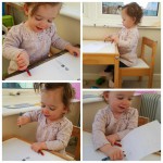 Learning to draw at 15mths and 3 3/4
